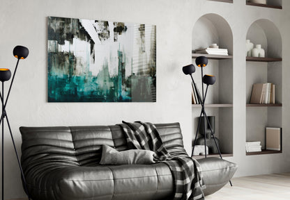 Skyline Drip Abstract Glass Wall Art