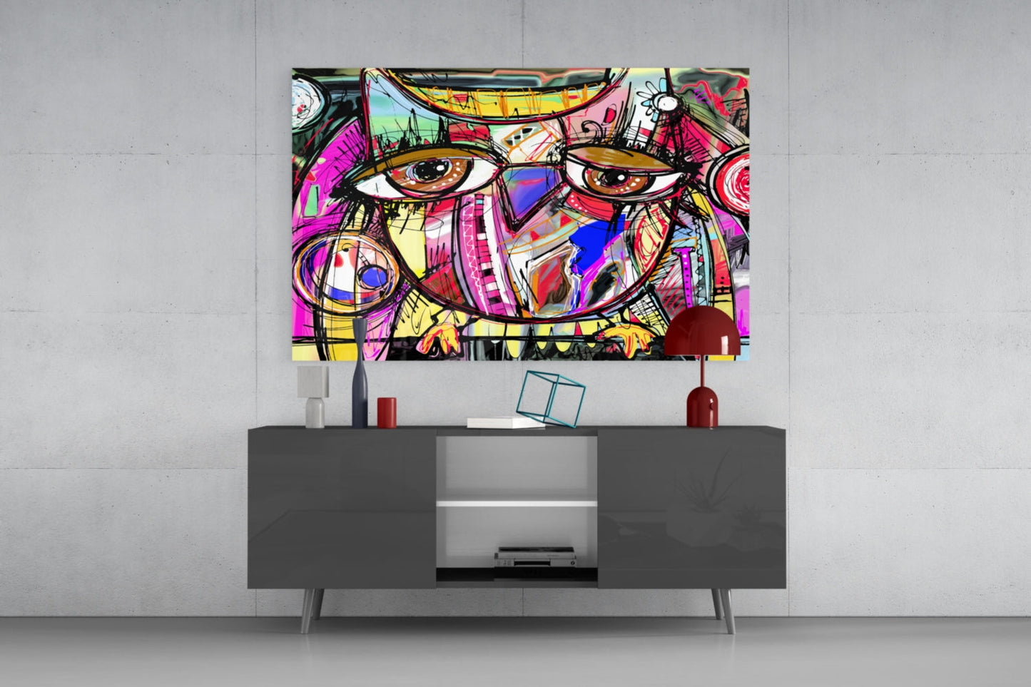 Graffiti Owl Glass Wall Art
