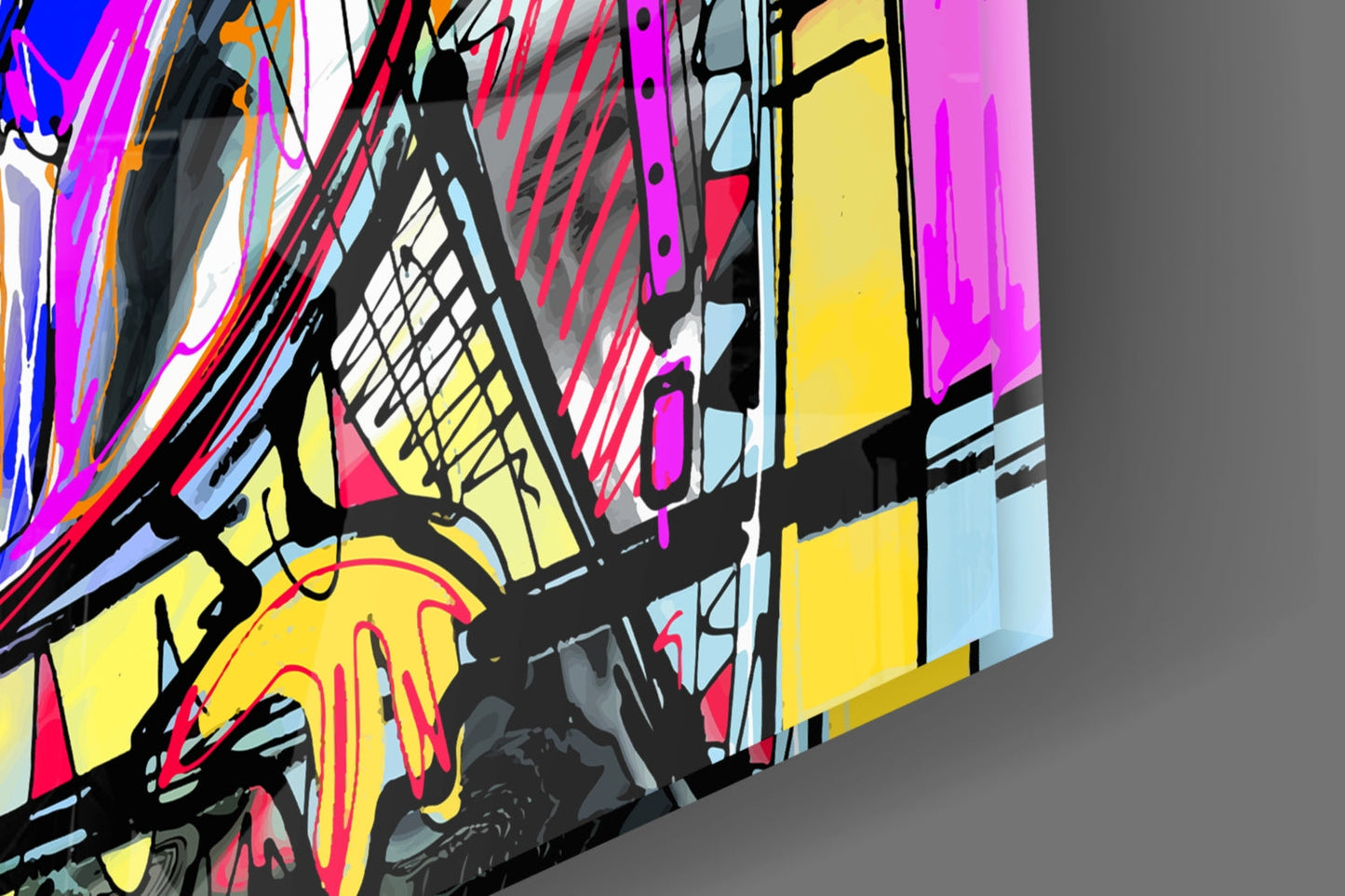 Graffiti Owl Glass Wall Art