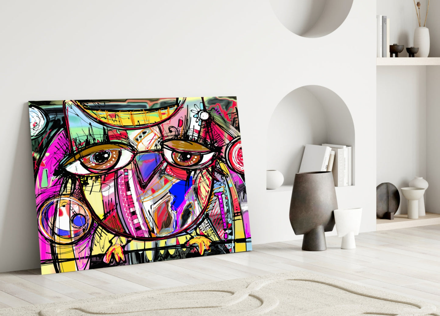 Graffiti Owl Glass Wall Art