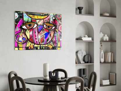 Graffiti Owl Glass Wall Art