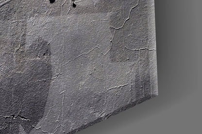 Navy Stone World Map Glass Wall Art