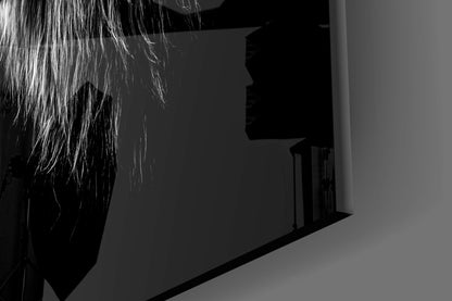 Facing Lions Glass Wall Art