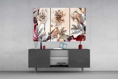 Pastel Peony Glass Wall Art