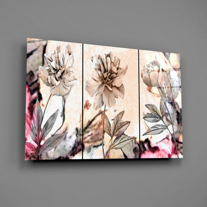 Pastel Peony Glass Wall Art
