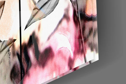 Pastel Peony Glass Wall Art