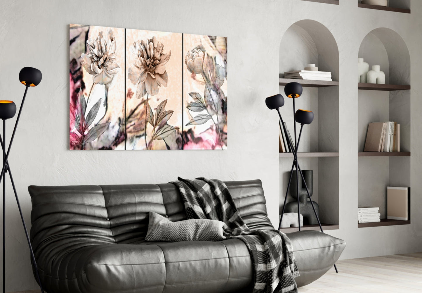 Pastel Peony Glass Wall Art