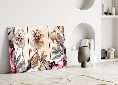 Pastel Peony Glass Wall Art