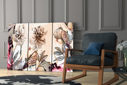 Pastel Peony Glass Wall Art