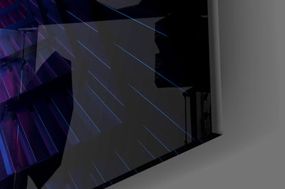 Neon Tunnel Glass Wall Art