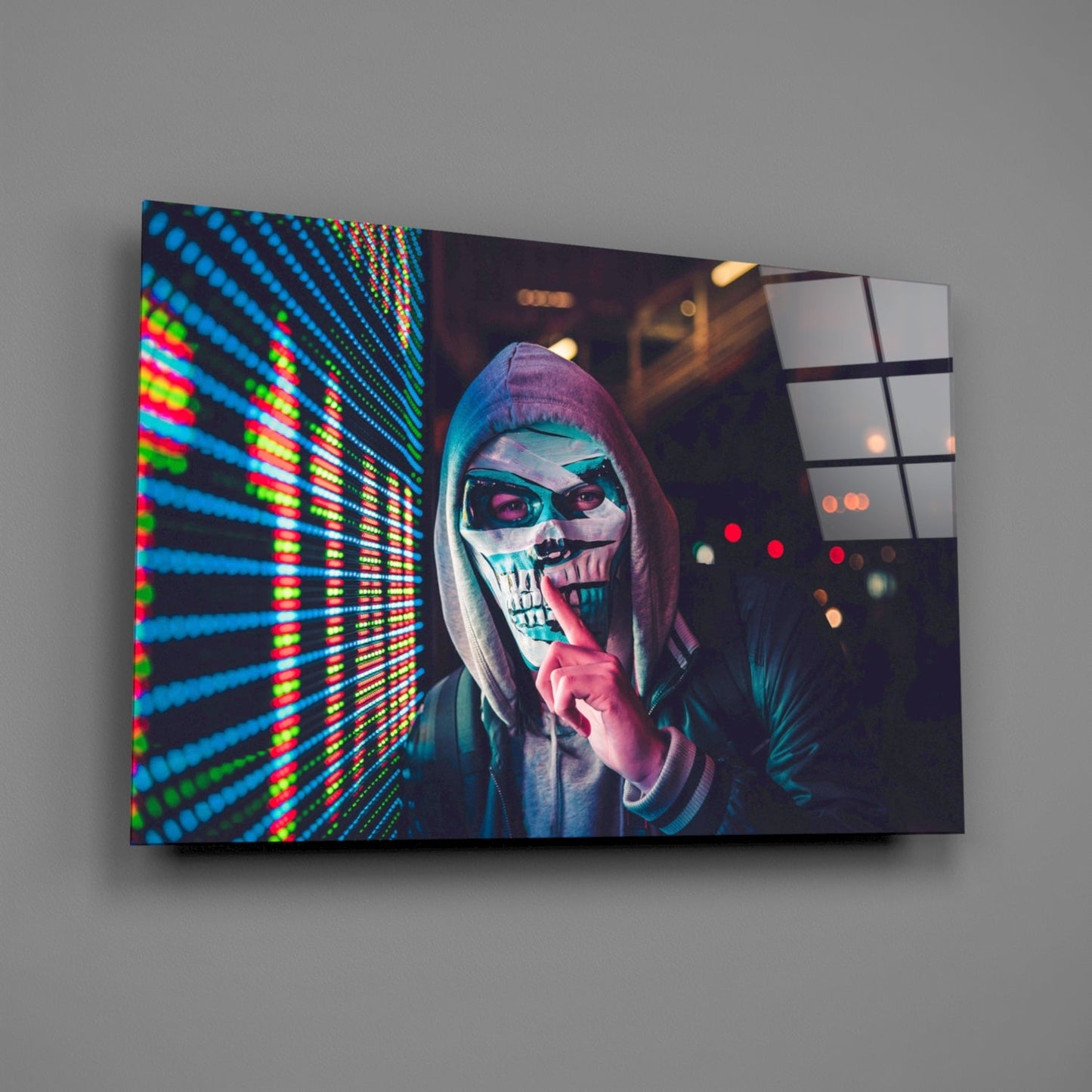 Be Quiet! Glass Wall Art
