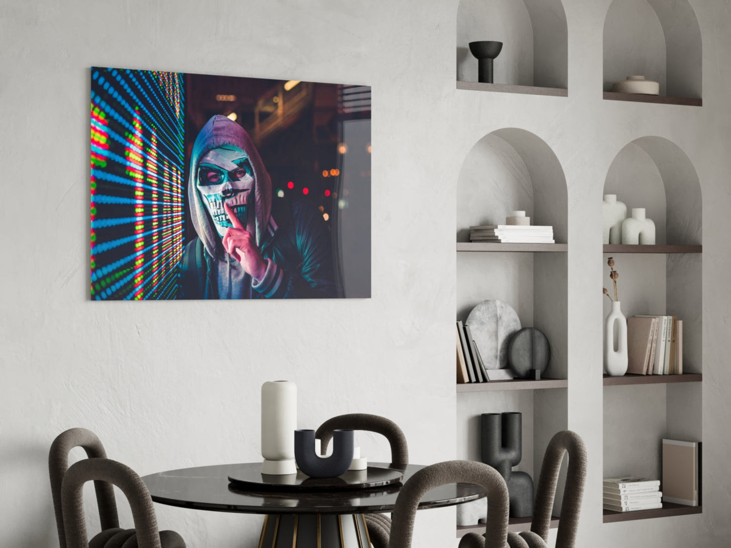 Be Quiet! Glass Wall Art