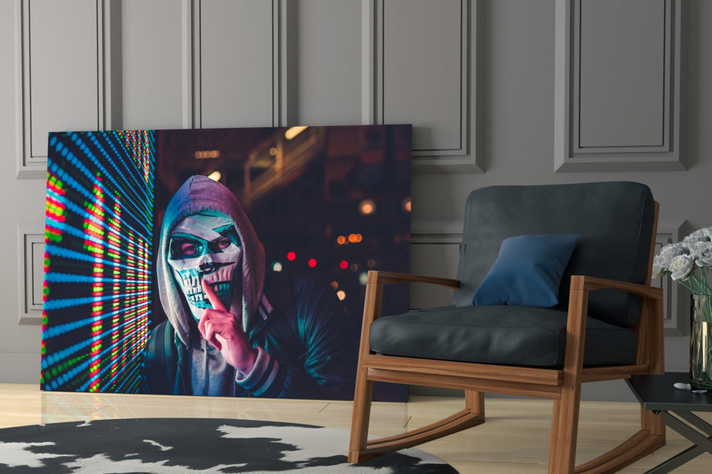 Be Quiet! Glass Wall Art