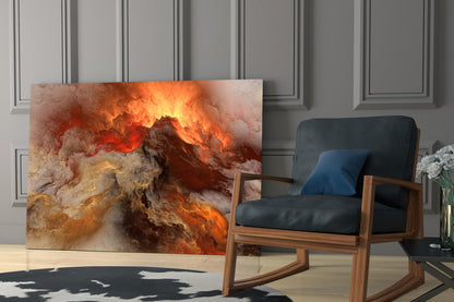 Crimson Apocalypse Cloudscape Glass Wall Art