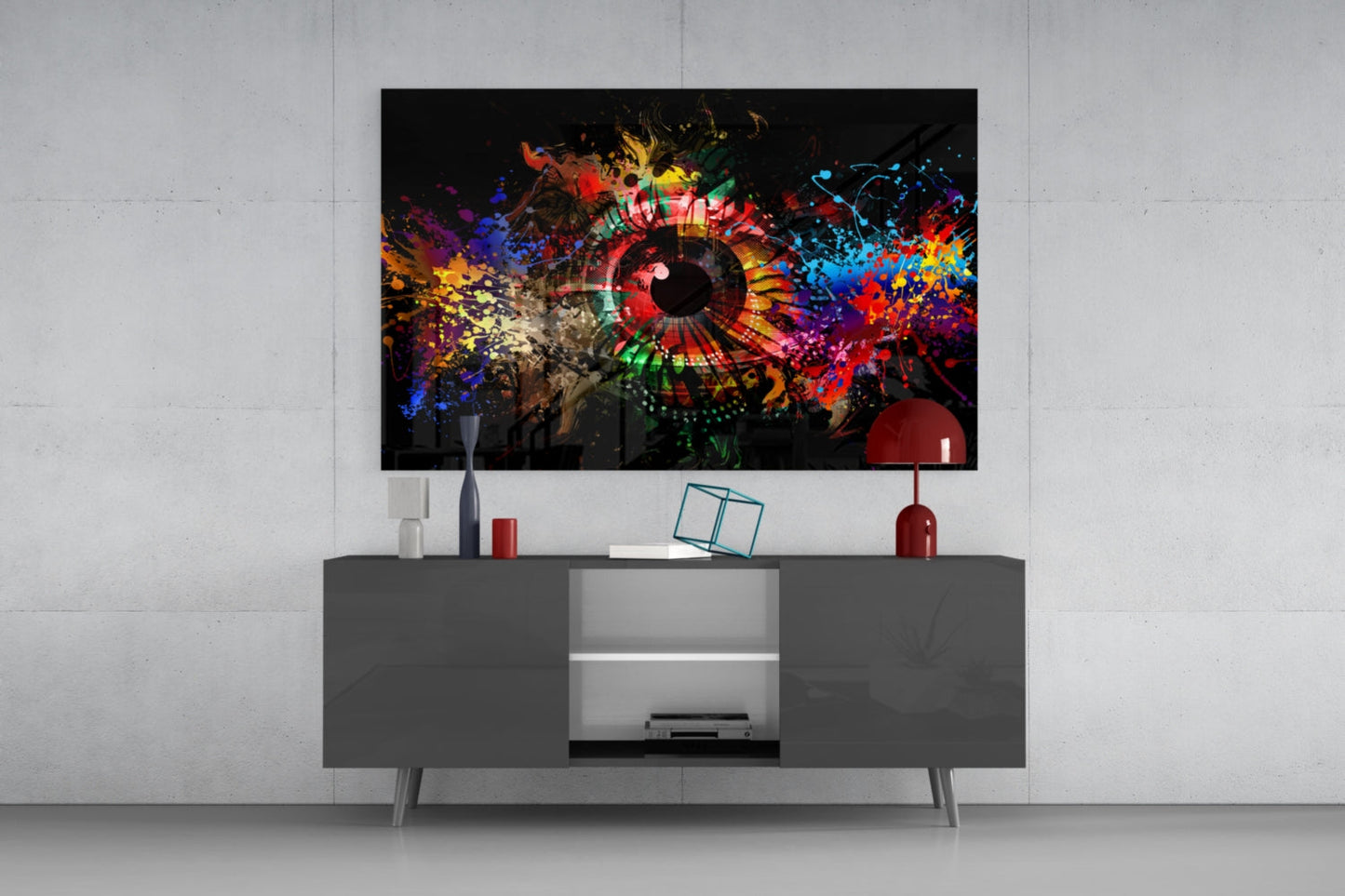 Splatter Paint Eye Glass Wall Art
