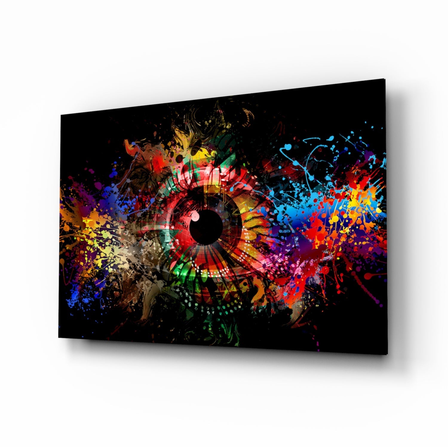 Splatter paint eye glass wall art pop-art illustration