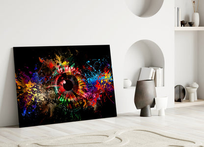 Splatter Paint Eye Glass Wall Art