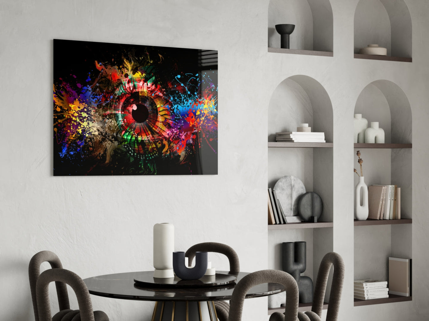 Splatter Paint Eye Glass Wall Art
