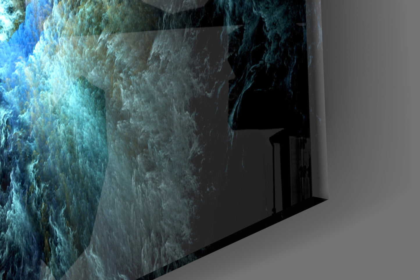 Cosmic Blue Cloudscape Glass Wall Art