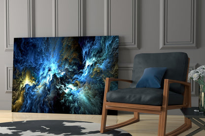Cosmic Blue Cloudscape Glass Wall Art