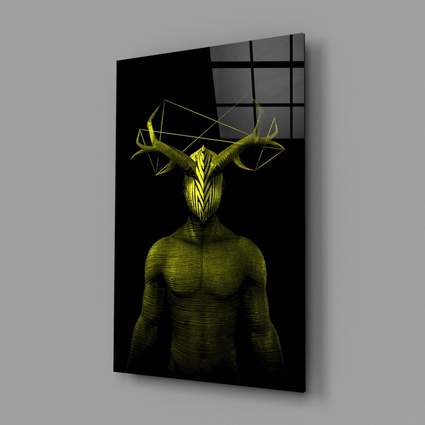 Donnie Yellow Glass Wall Art