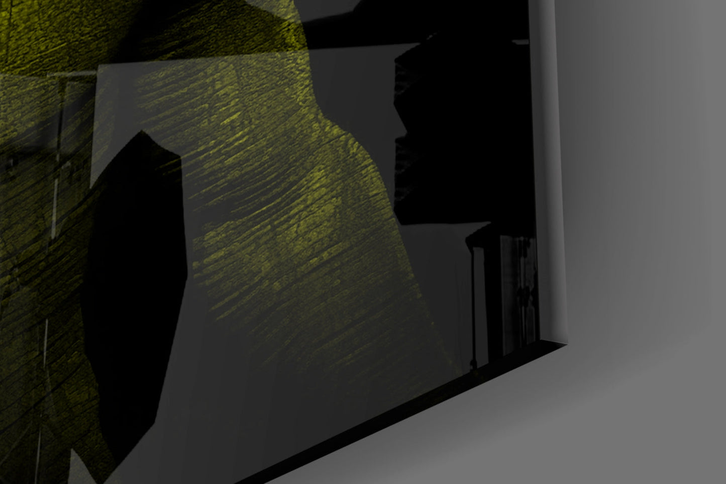 Donnie Yellow Glass Wall Art