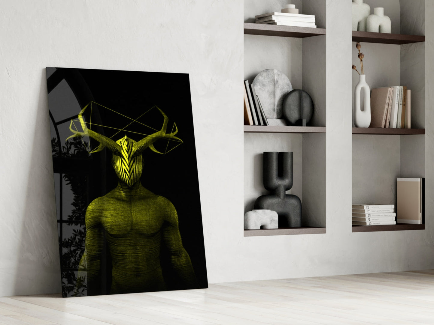Donnie Yellow Glass Wall Art