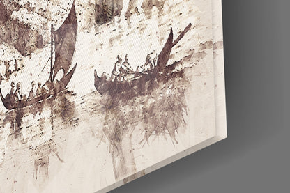 Istanbul Fortress Watercolor Glass Wall Art