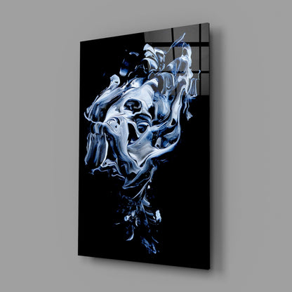 Silver Swirl Abstract Glass Wall Art