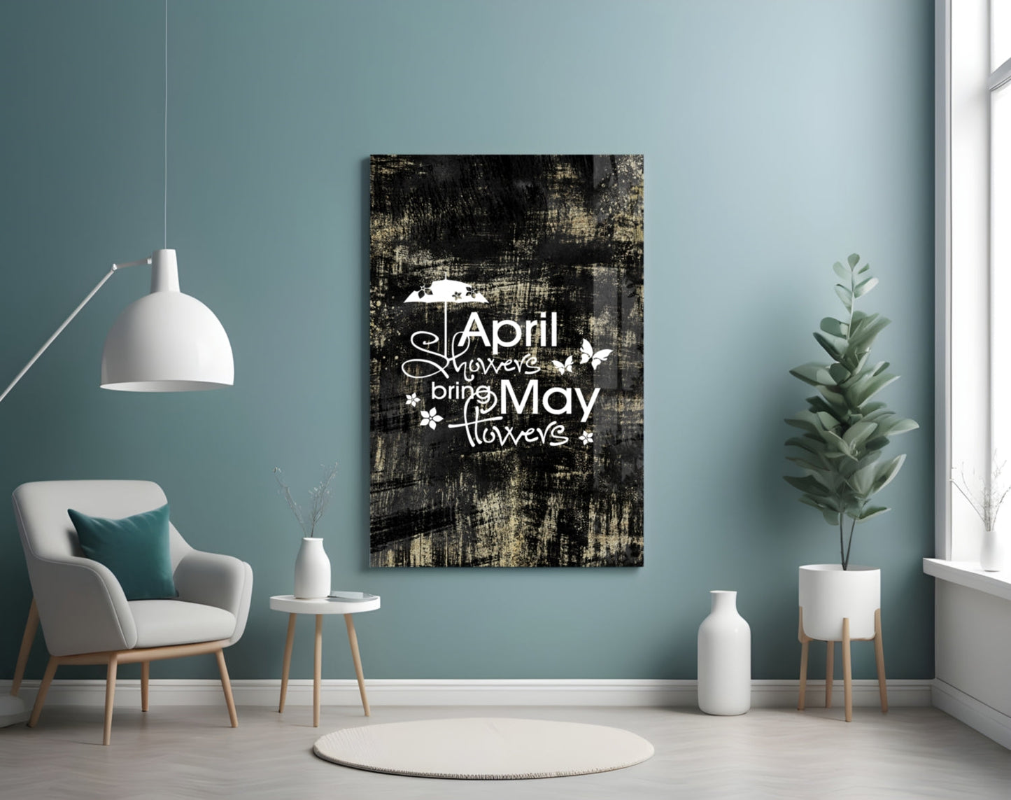 April Showers Glass Wall Art