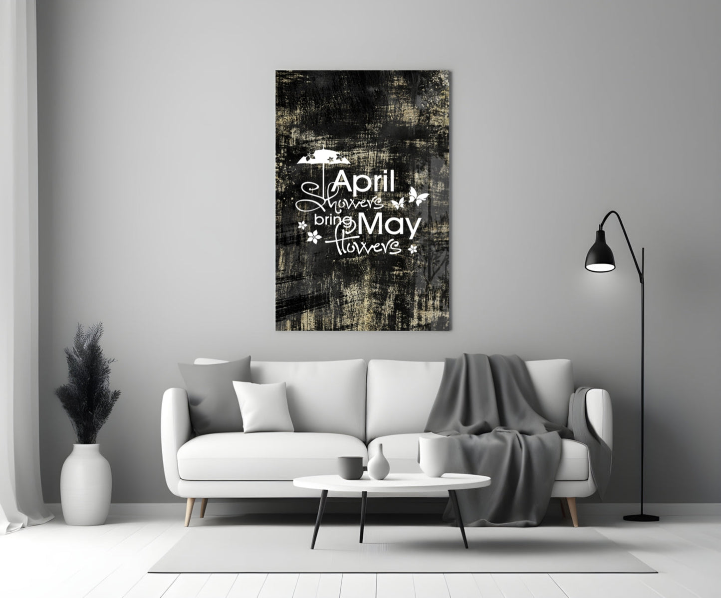 April Showers Glass Wall Art