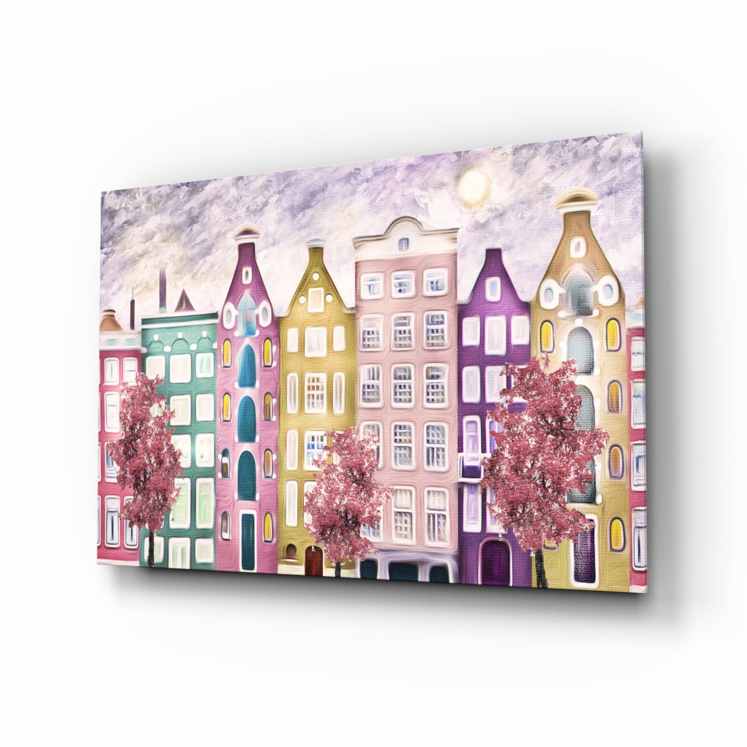 Fairy Tale City glass wall art print