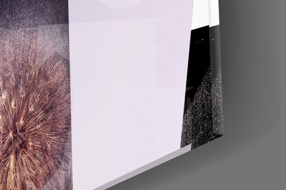 Pink Glitter Collage Woman Glass Wall Art