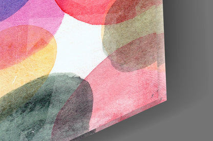 Watercolor Circles Glass Wall Art