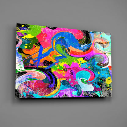 Ebruli Marbled Glass Wall Art