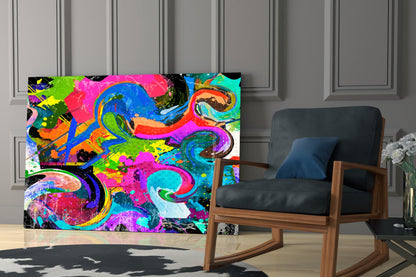 Ebruli Marbled Glass Wall Art