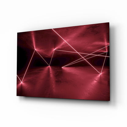 Neon architecture abstract glass wall art