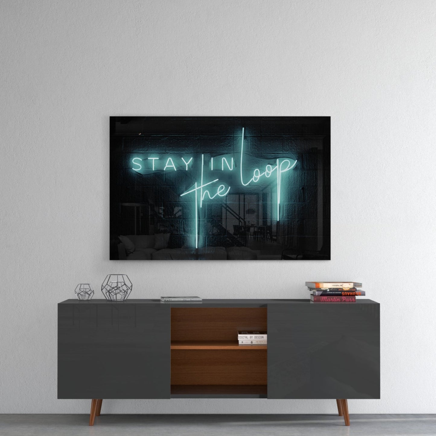 Stay In The Loop Glass Wall Art