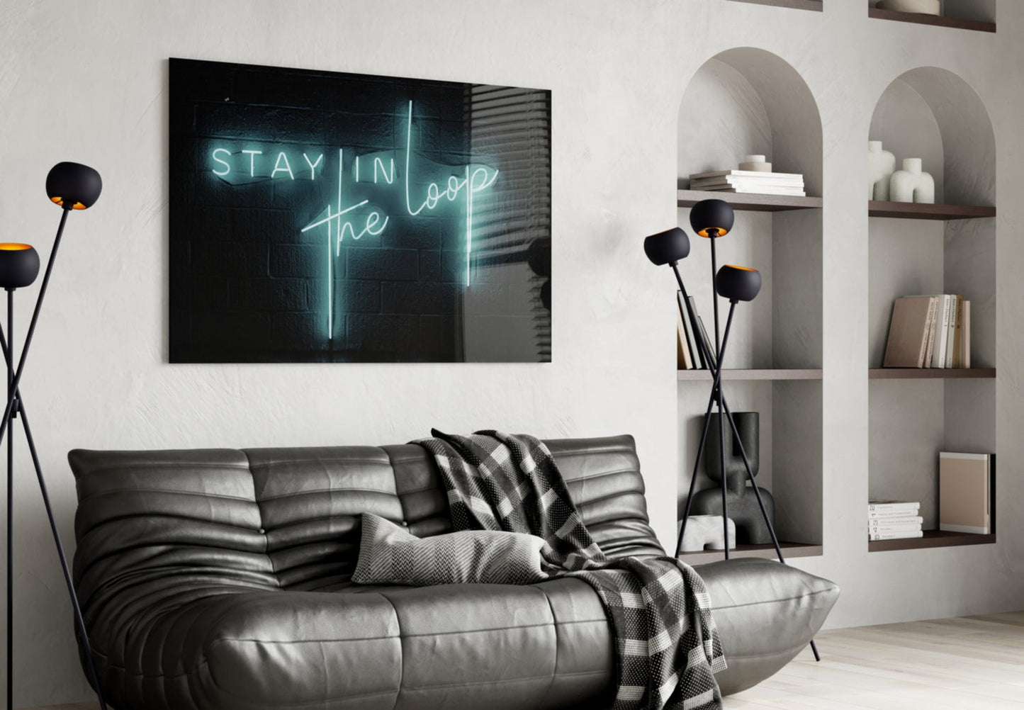 Stay In The Loop Glass Wall Art