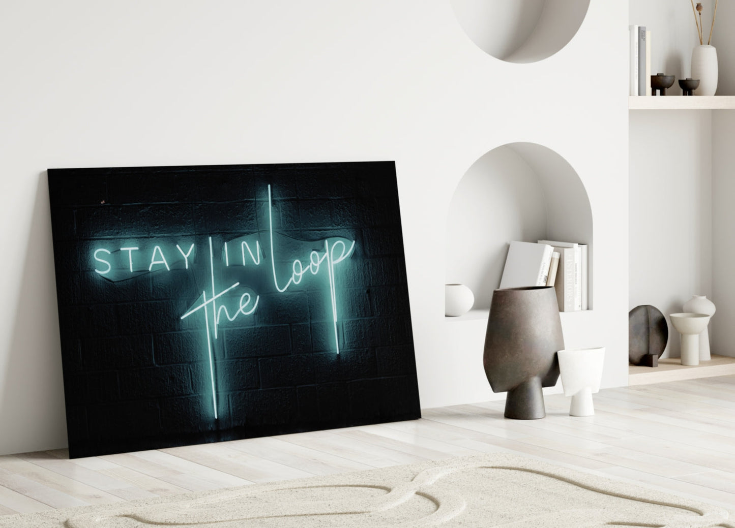 Stay In The Loop Glass Wall Art