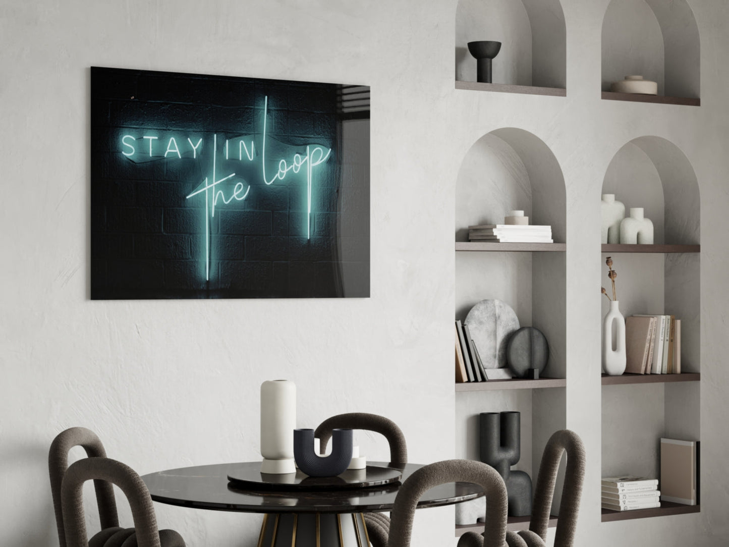 Stay In The Loop Glass Wall Art