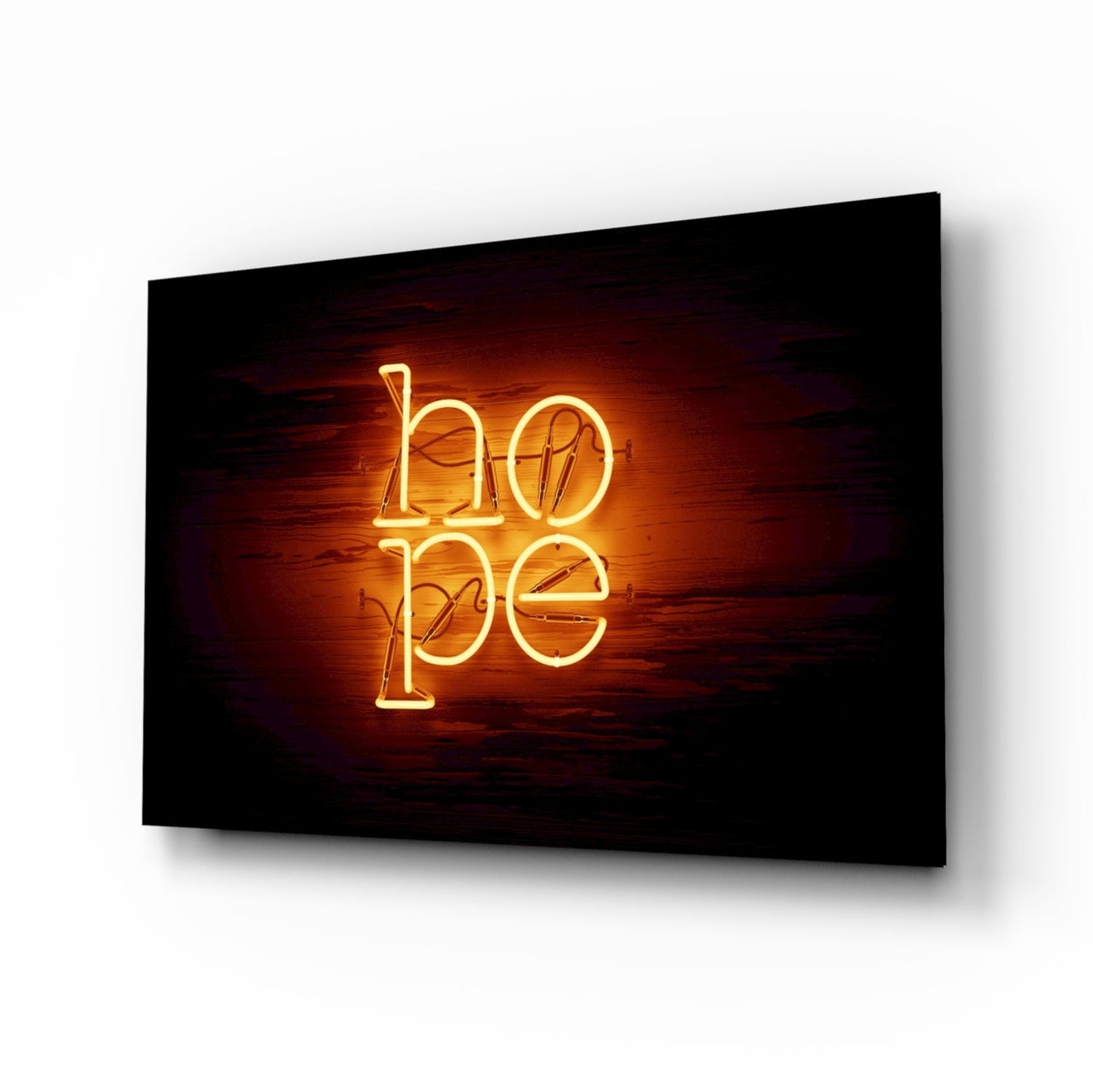 Hope glass wall art typography print