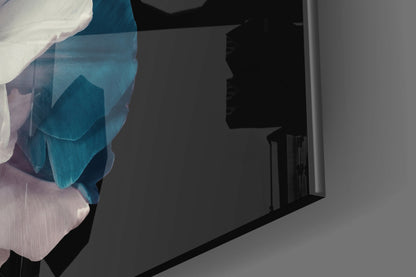 Blue Flower Glass Wall Art