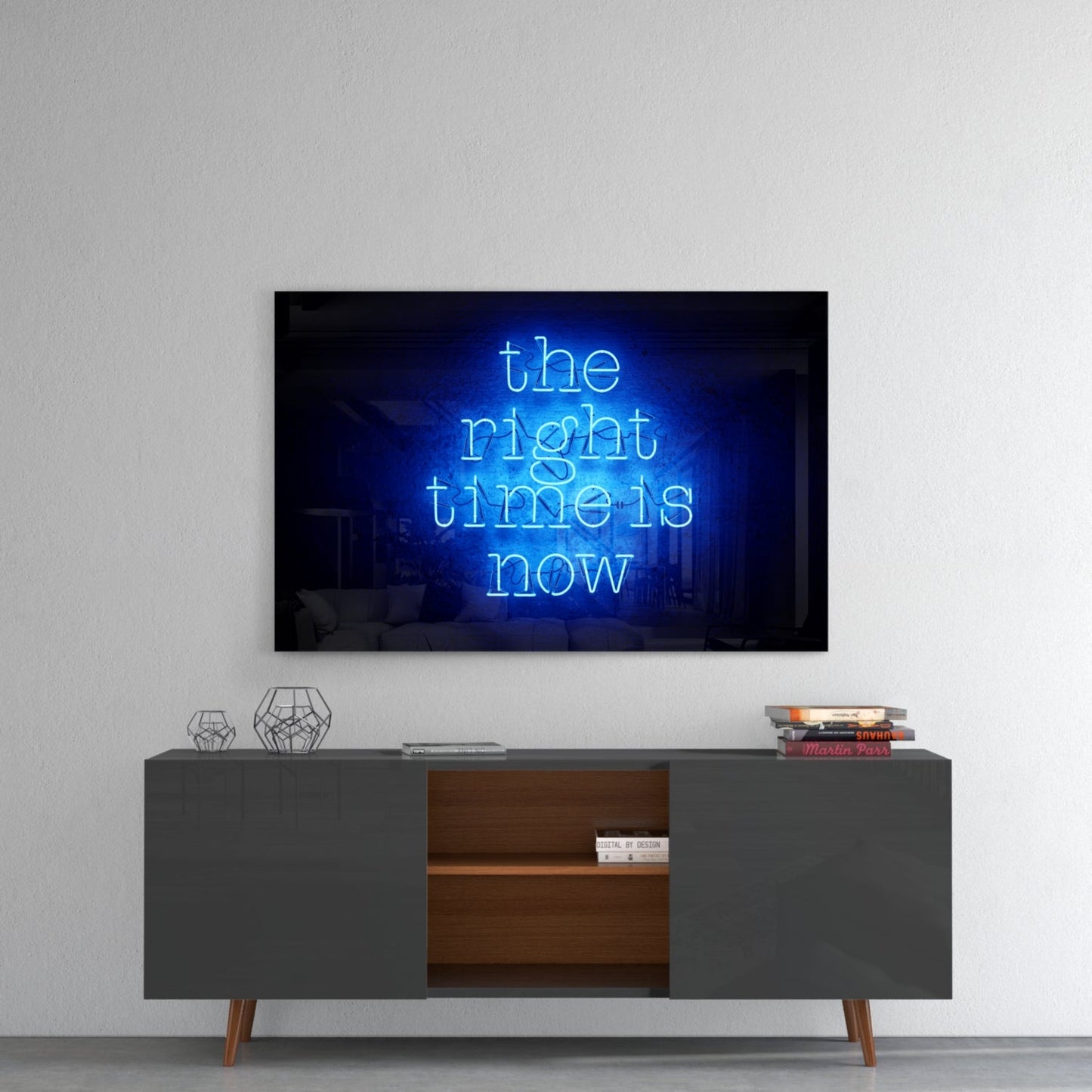 The Right Time Is Now Glass Wall Art