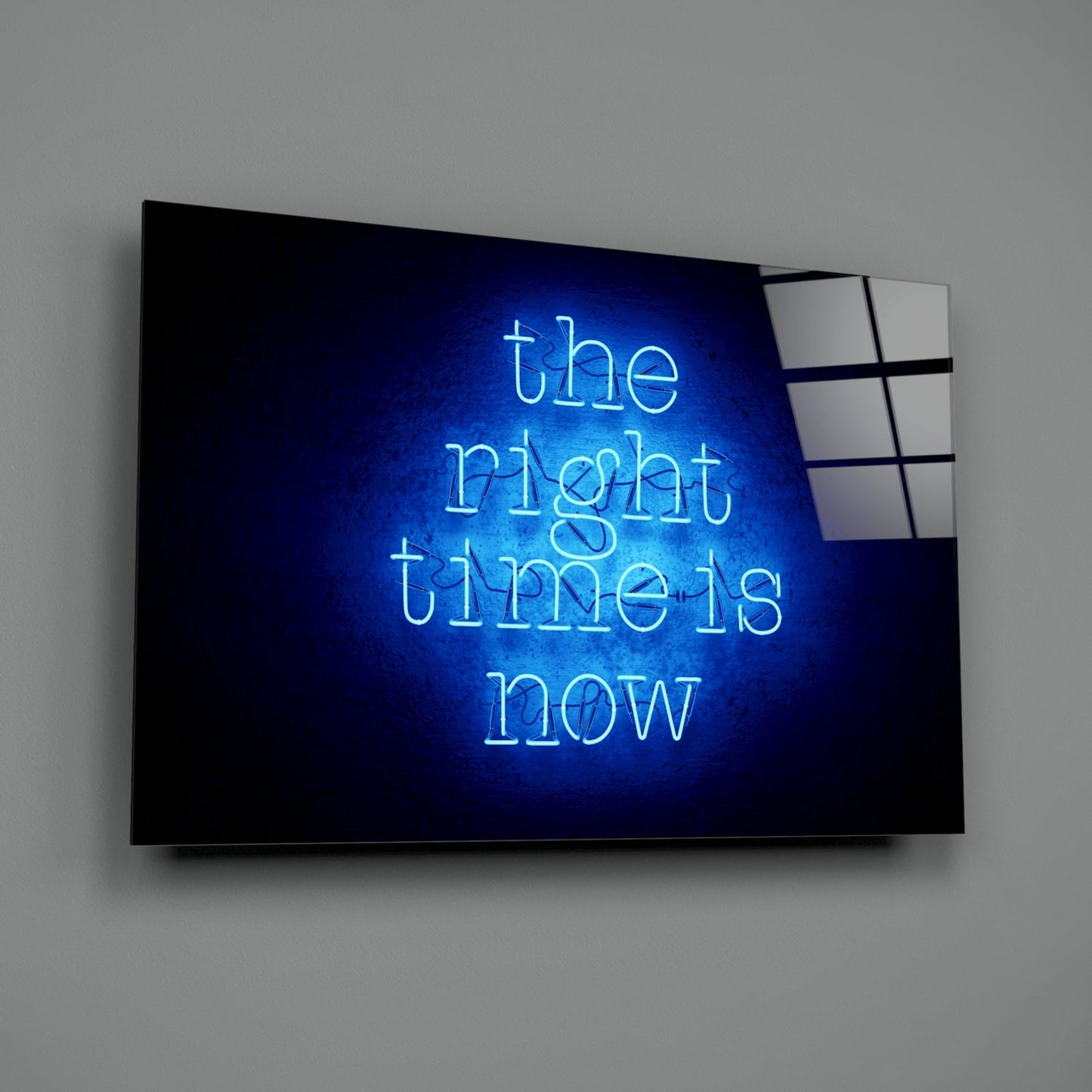 The Right Time Is Now Glass Wall Art