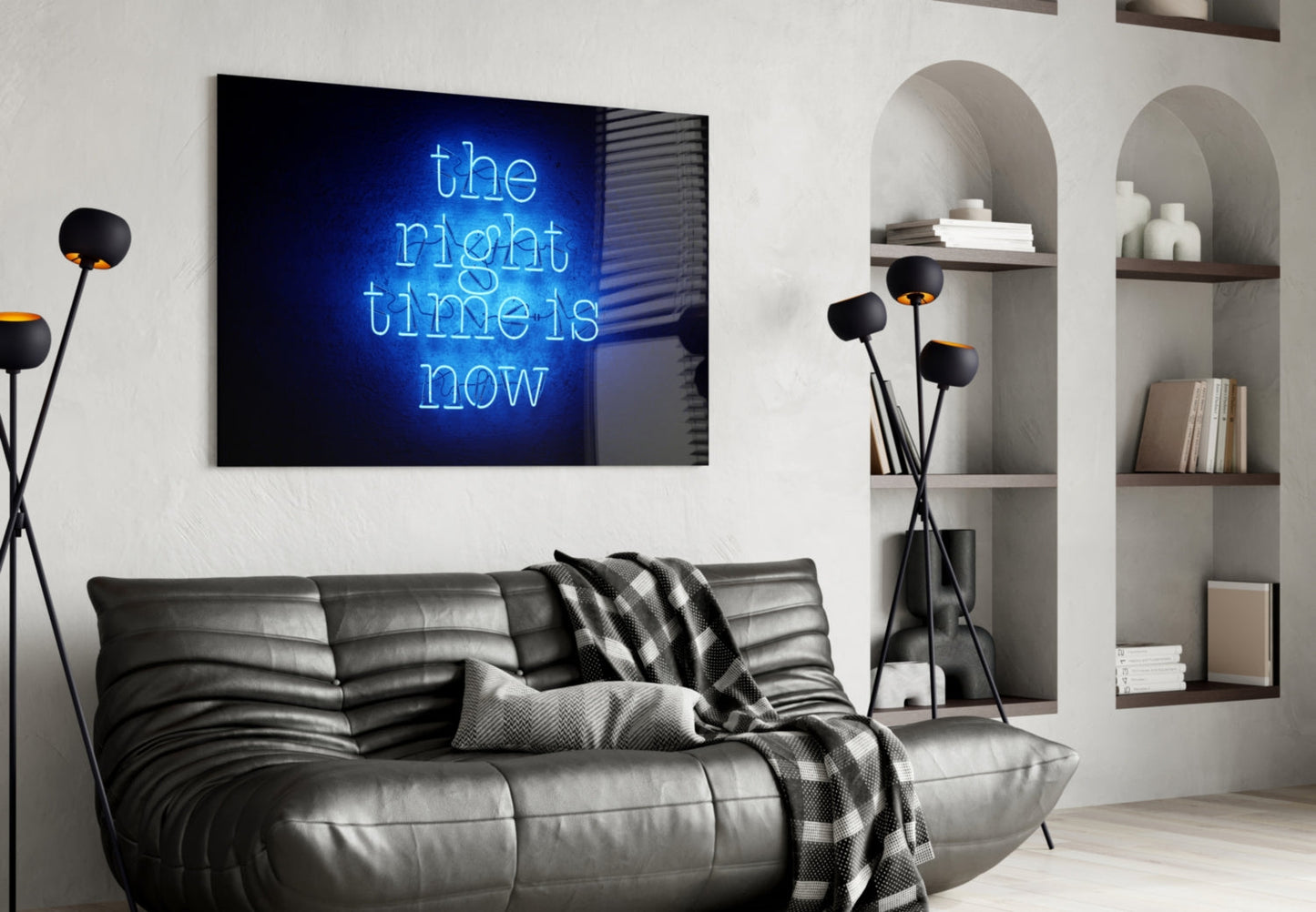 The Right Time Is Now Glass Wall Art