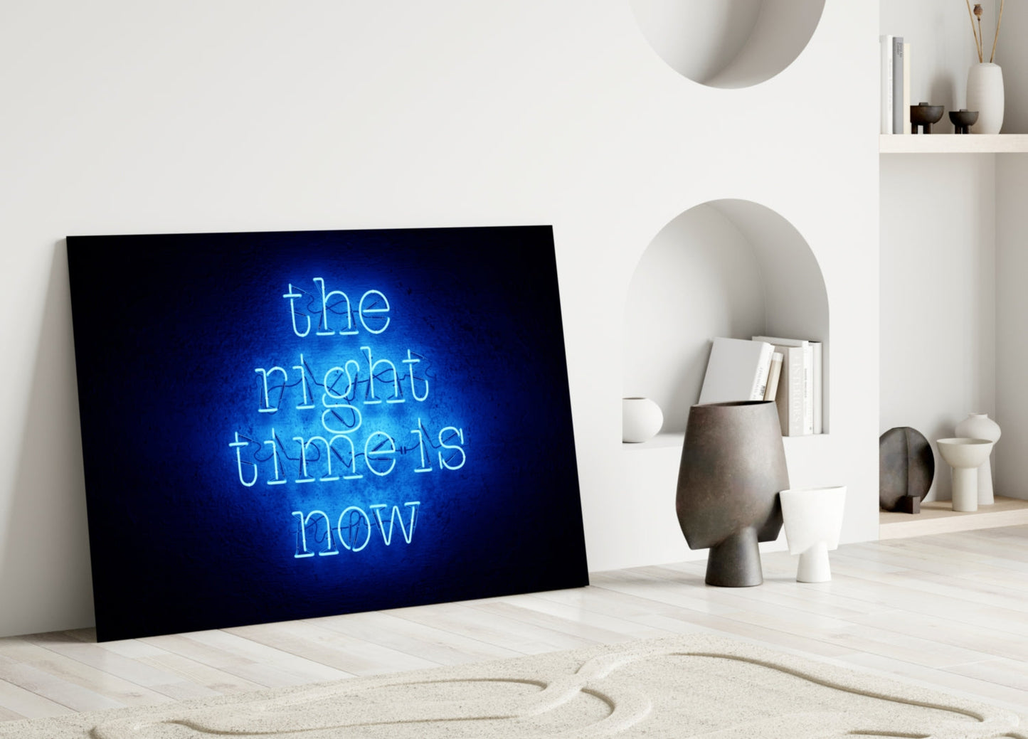 The Right Time Is Now Glass Wall Art