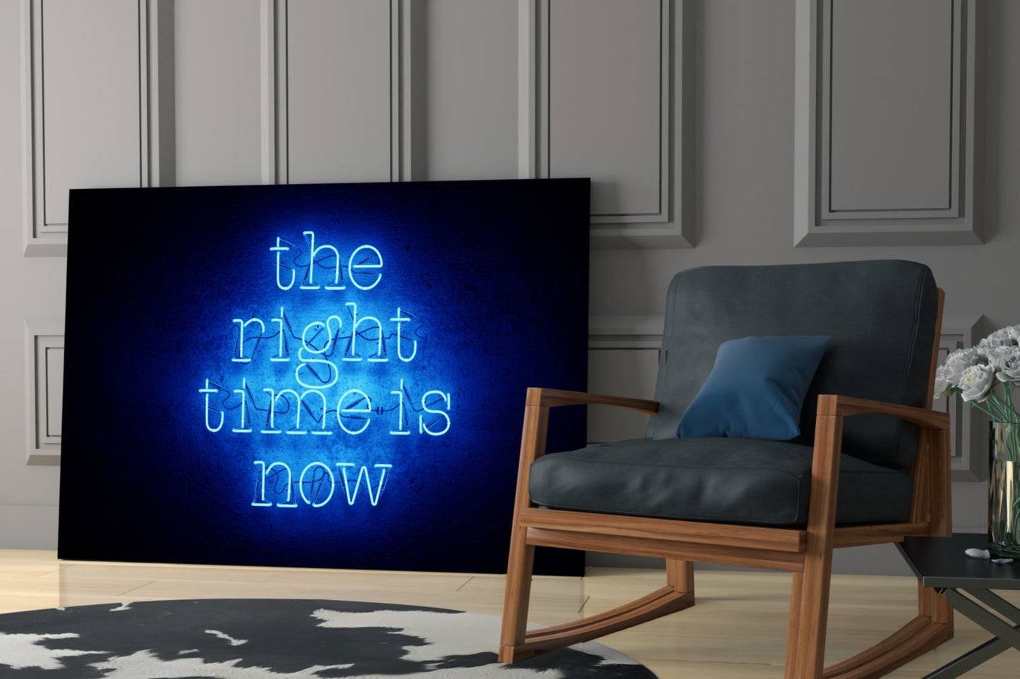 The Right Time Is Now Glass Wall Art