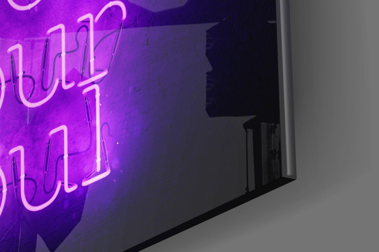 Feed Your Soul Neon Glass Wall Art