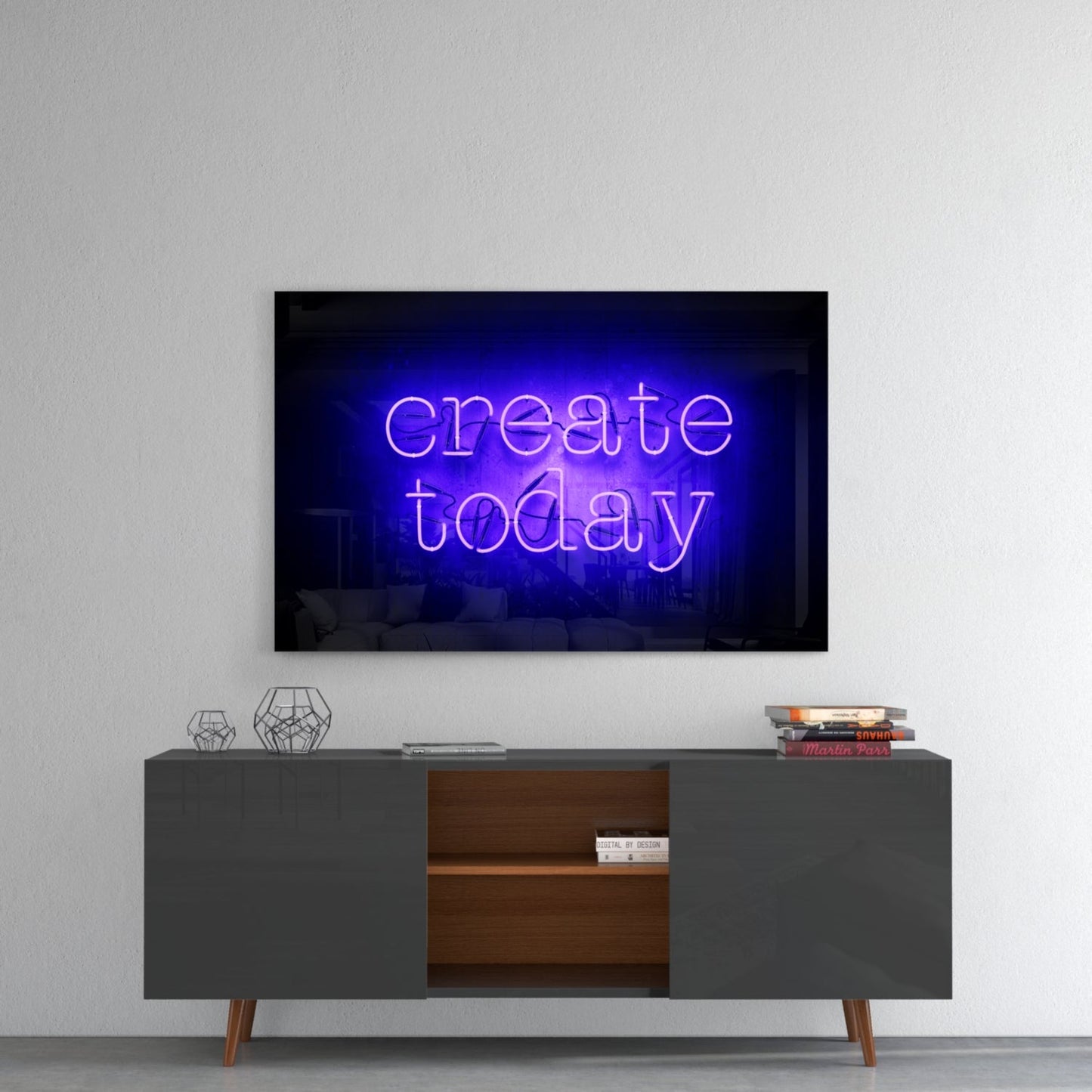 Create Today Glass Wall Art
